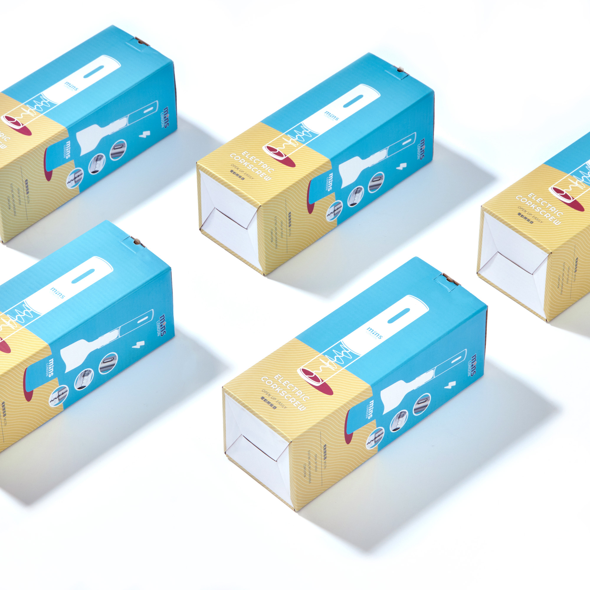 mins 電動紅酒開瓶器 包裝設計